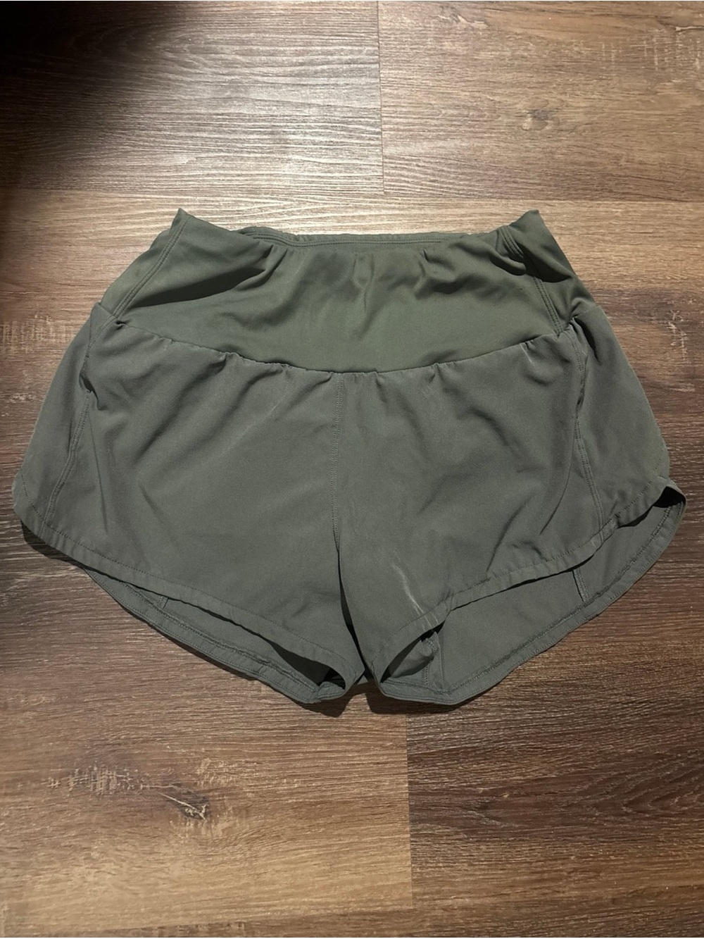 The Gym People High Waisted Running Shorts in Olive Size S